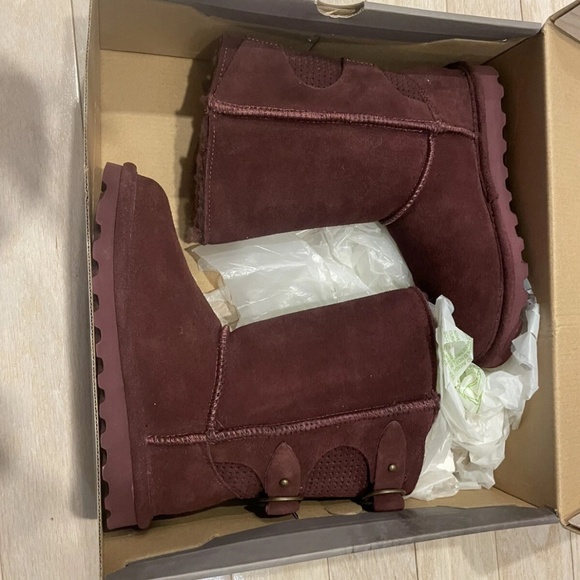 Bearpaw Never Wet Boots Womens 5 Red Wine  Clara Stain Repellent Technology Snow - Picture 4 of 4